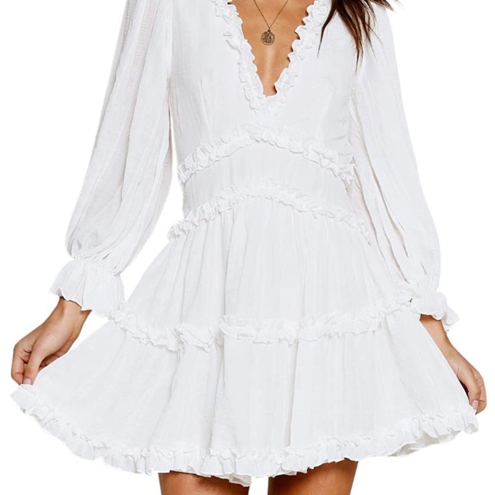 White boho summer dress